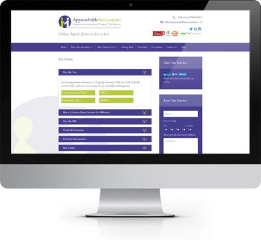 Approachable Accountants Easingwold York - Bespoke Web Design
