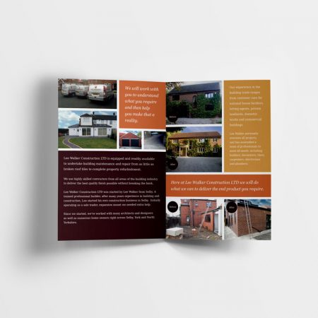 Lee Walker Builders Leaflet Design, Selby